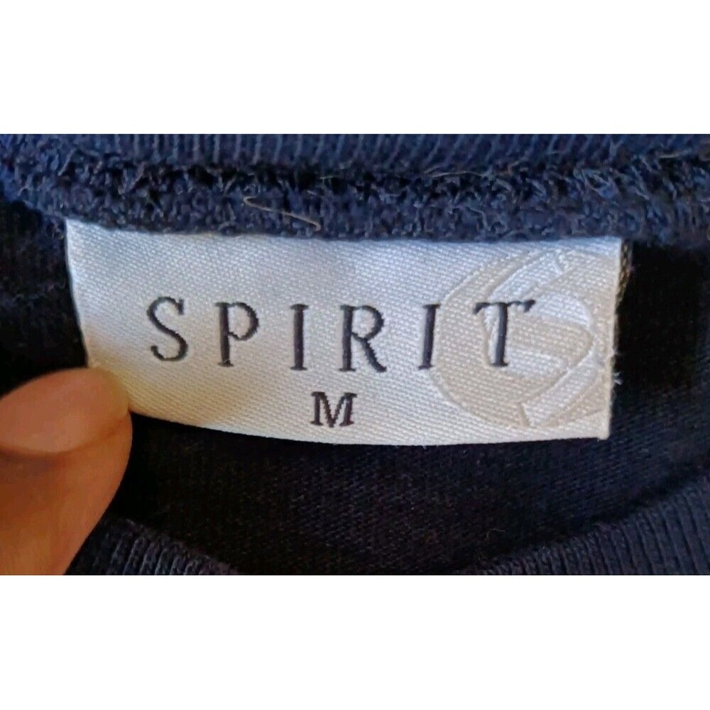 Spirit Jersey Sweatshirt Medium Virgina Graphic Puff Print Blue Long Sleeve - Picture 5 of 7